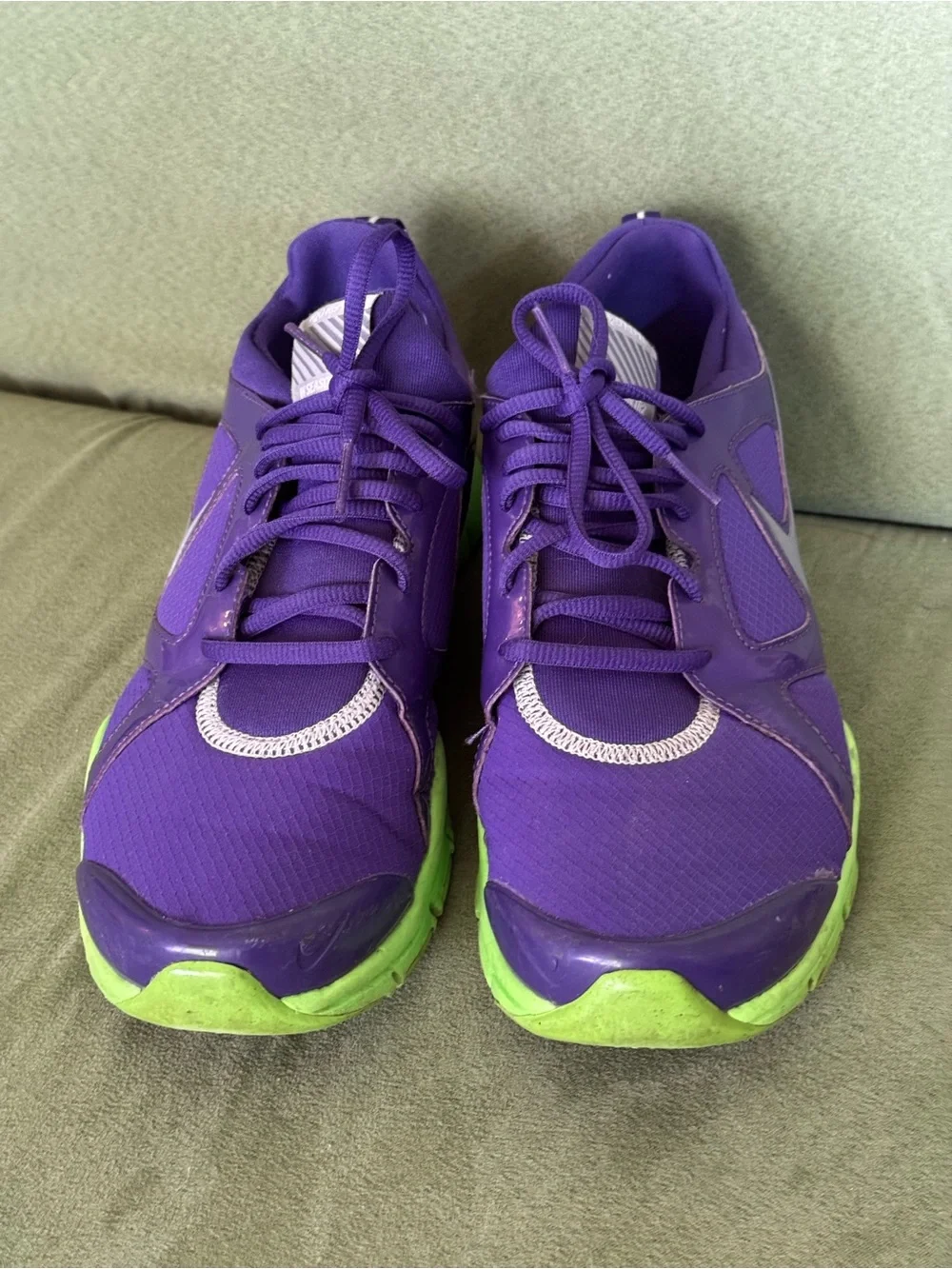 Nike Women’s Purple and Lime Green Athletic Running Shoes